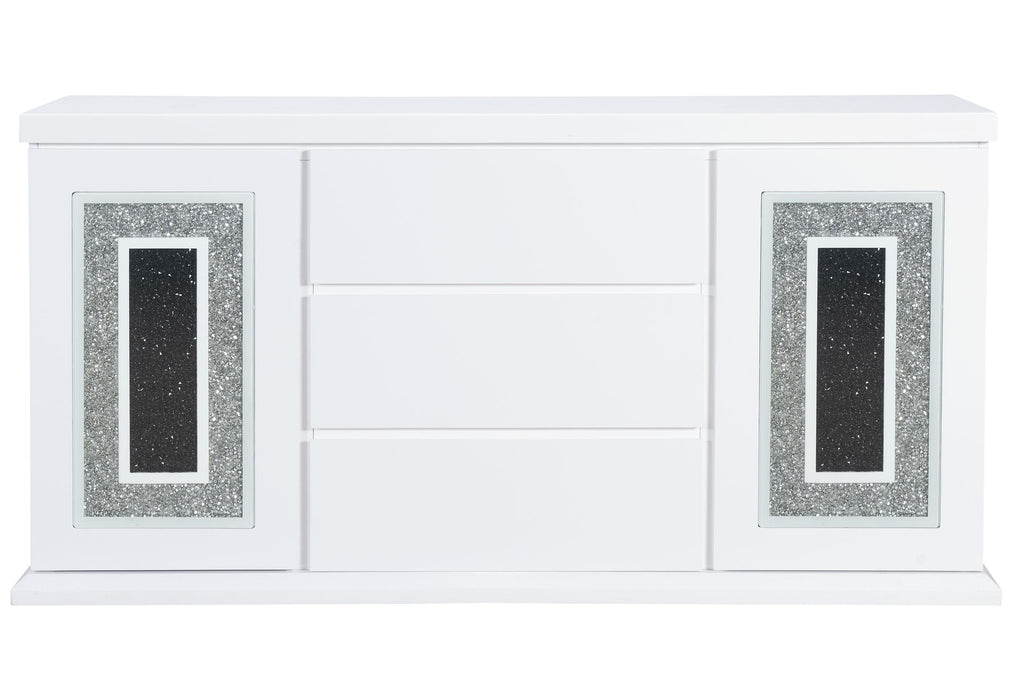 MONACO WHITE BUFFET - Pay Less Furniture (NJ)