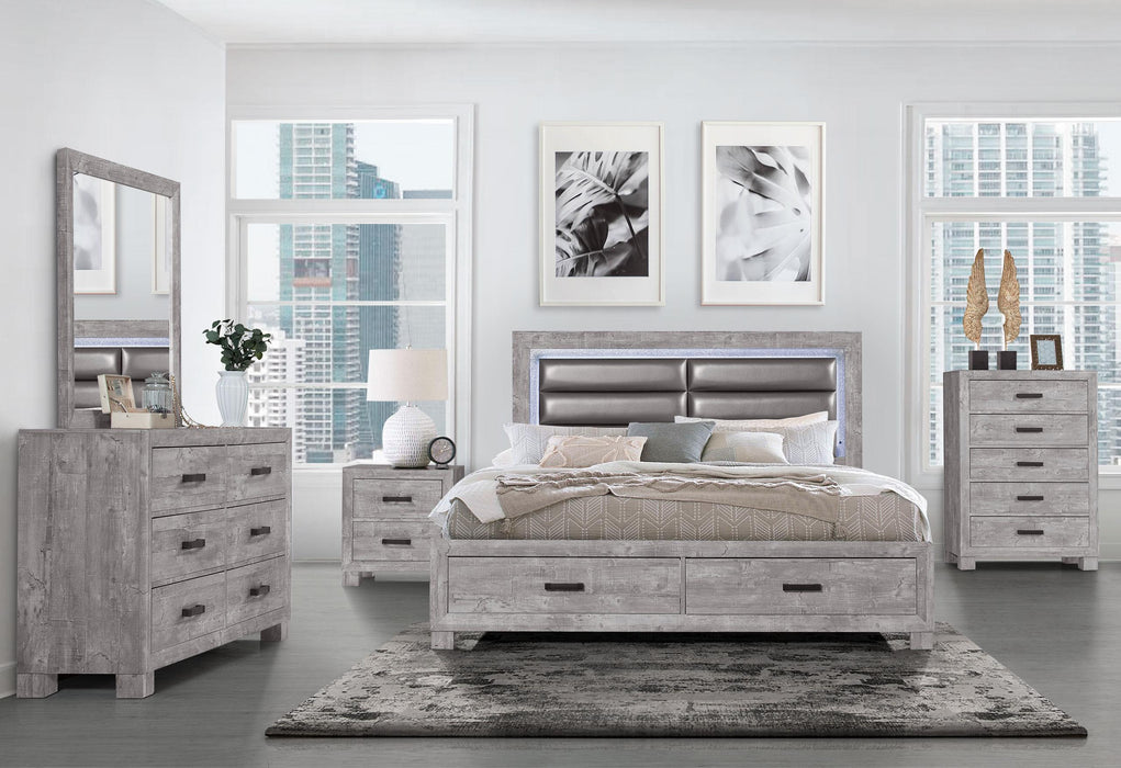 NOLAN GREY QUEEN BED GROUP - Pay Less Furniture (NJ)