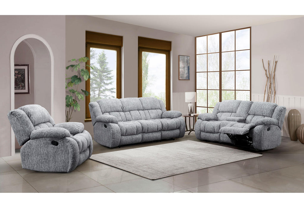 U250 GREY RECLINING SOFA CONSOLE RECLINING LOVESEAT GLIDER RECLINER