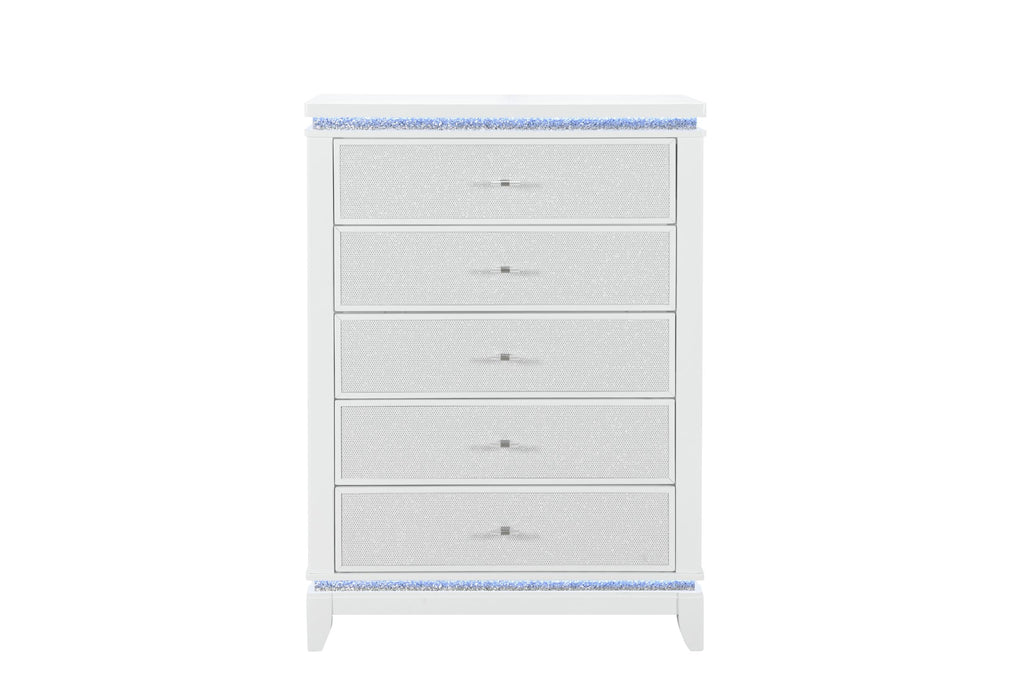 ALINA WHITE CHEST W/ LED