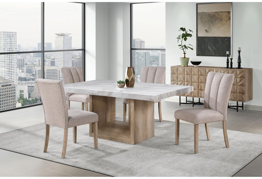 D02 NATURAL DINING TABLE + 6 D8683 DINING CHAIRS - Pay Less Furniture (NJ)