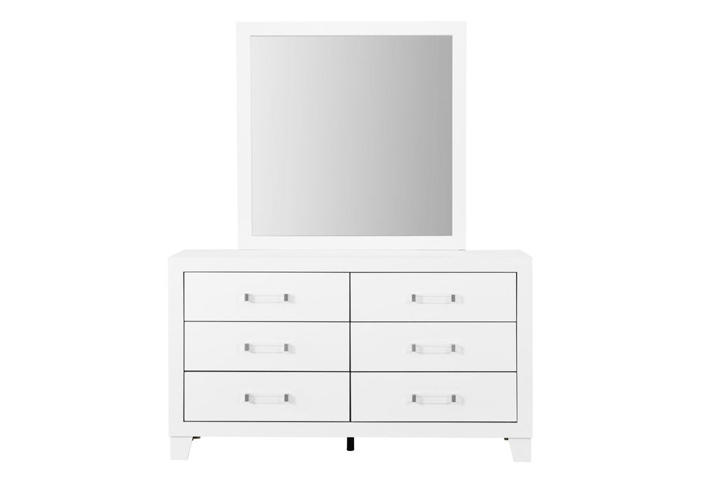 LUCCIA WHITE MIRROR - Pay Less Furniture (NJ)