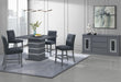 MONACO DARK GREY BAR TABLE AND 8 MONACO DARK GREY BAR STOOLS - Pay Less Furniture (NJ)