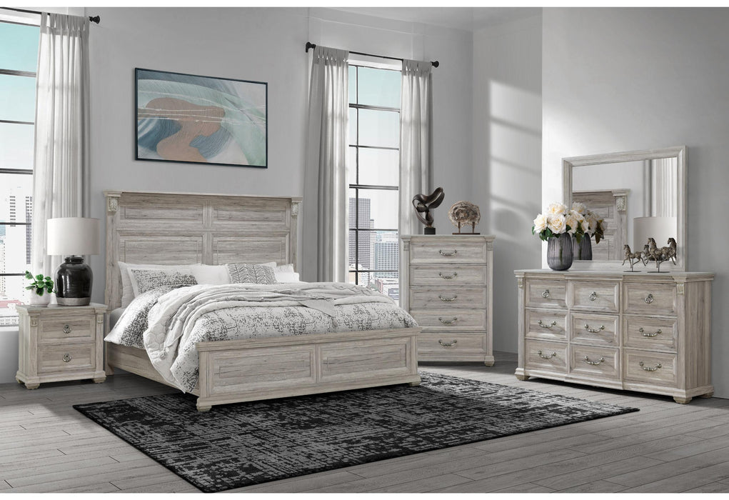 TATUM NATURAL KING BED GROUP WITHOUT STORAGE - Pay Less Furniture (NJ)