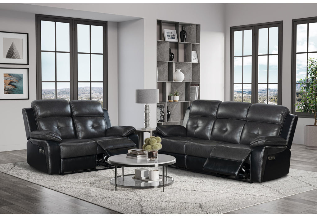 U5050 BLANCHE CHARCOAL/BLACK-POWER RECLINING SOFA/'POWER RECLINING LOVESEAT image