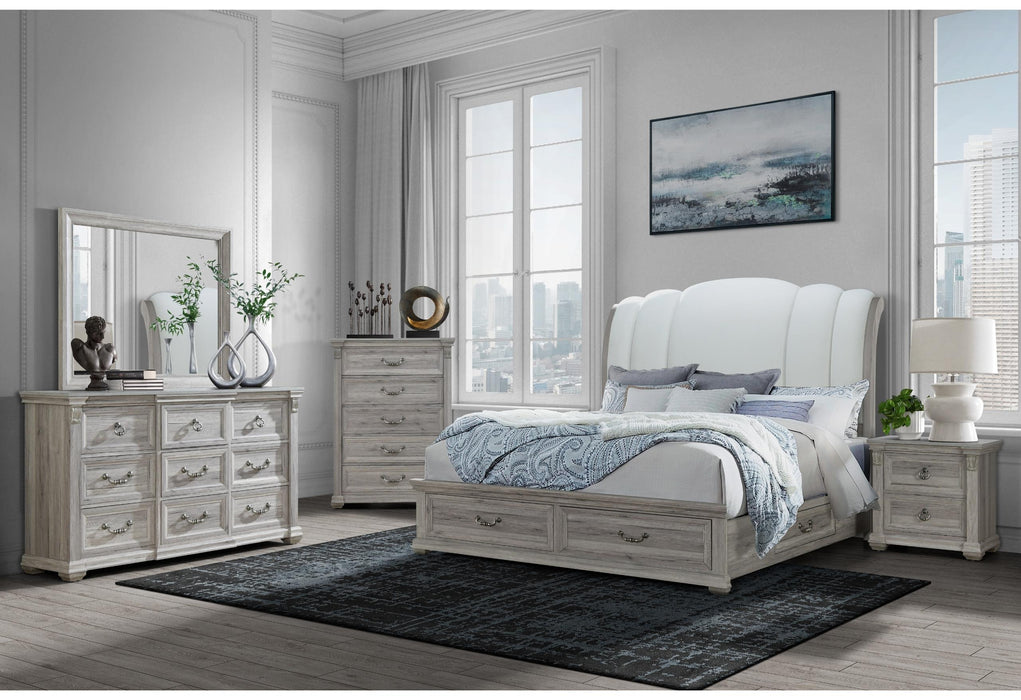 ROWAN NATURAL STORAGE QUEEN BED GROUP - Pay Less Furniture (NJ)