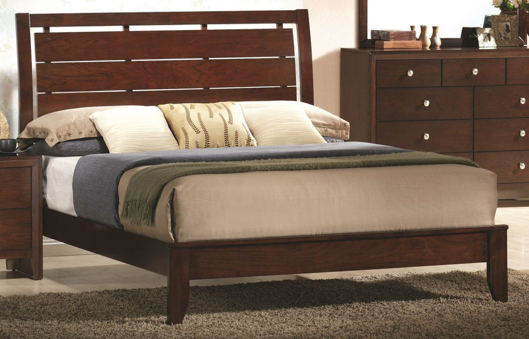 Crown Mark Furniture Evan Full Bed in Warm Brown