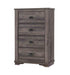 Crown Mark Furniture Coralee 5 Drawer Chest in Gray image