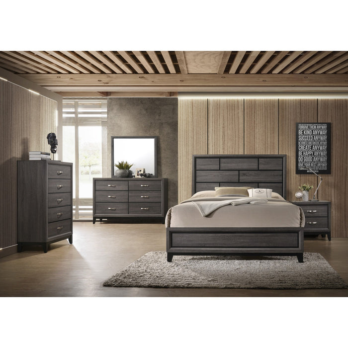 Crown Mark Akerson 6 Drawer Dresser in Grey