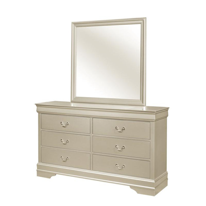Crown Mark Louis Philip Mirror in Champagne