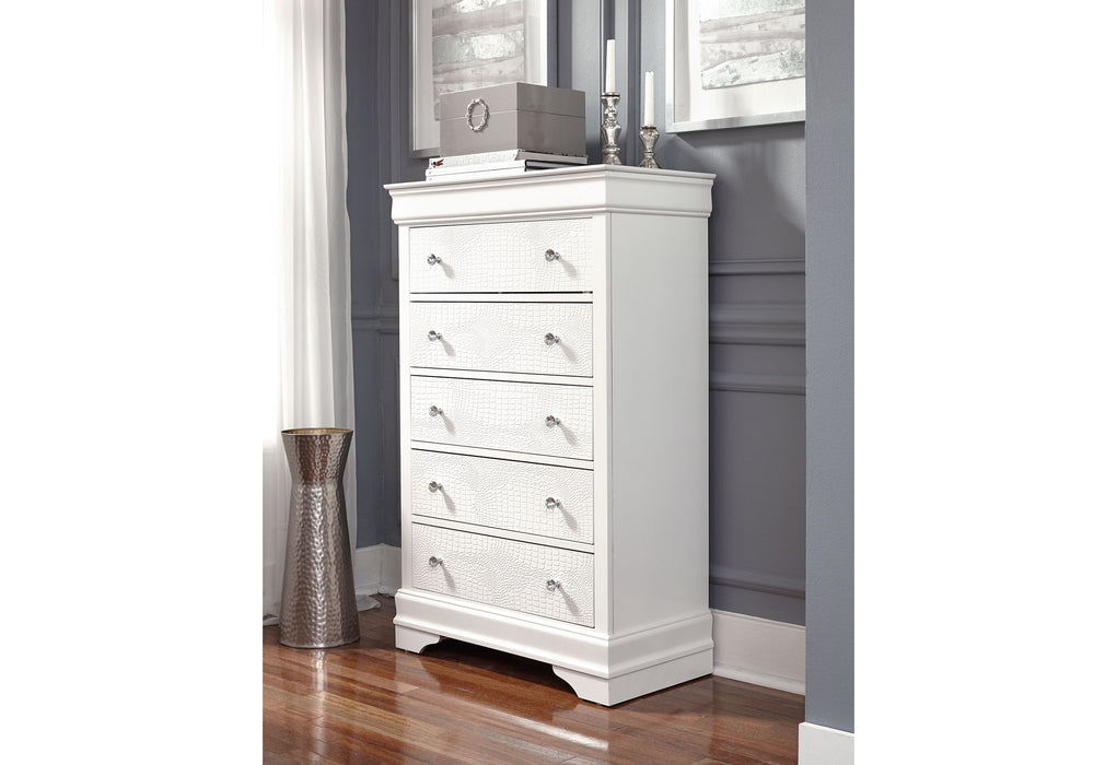 POMPEI METALLIC WHITE QUEEN BED GROUP WITH LED - Pay Less Furniture (NJ)