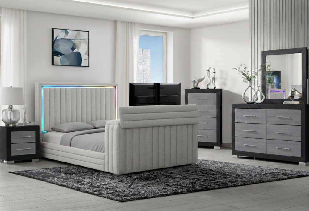 ELIAS/EMMA TV FB BLACK KING BED GROUP - Pay Less Furniture (NJ)