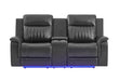 U8879 BLANCHE CHARCOAL PWR CON REC LS W/LED, GLOBAL SS & SUBWOOFER - Pay Less Furniture (NJ)