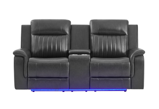 U8879 BLANCHE CHARCOAL PWR CON REC LS W/LED, GLOBAL SS & SUBWOOFER - Pay Less Furniture (NJ)
