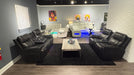 U8881 BLACK LEATHER POWER RECLINING SOFA WITH IMMERSE SOUND - Pay Less Furniture (NJ)