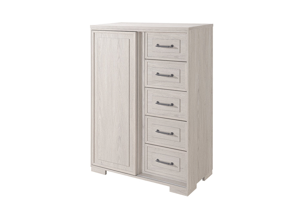CLARA BEIGE SLIDING DOOR CHEST - Pay Less Furniture (NJ)