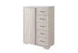 CLARA BEIGE SLIDING DOOR CHEST - Pay Less Furniture (NJ)