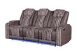 U8000 BROWN PWR REC SOFA W/PHR, DDT, READING LIGHT & LED LIGHT - Pay Less Furniture (NJ)