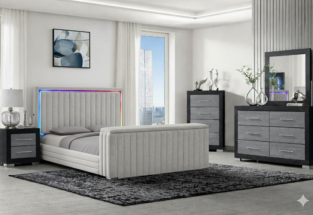ELIAS/EMMA TV FB BLACK KING BED GROUP - Pay Less Furniture (NJ)