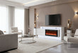 KIRA WHITE 87" ENTERTAINMENT UNIT WITH BLUETOOTH SPEAKER AND LED - Pay Less Furniture (NJ)