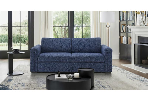 U0211 NAVY PULL OUT SOFA BED WITH LED ACRYLIC SHELVES AND SPEAKERS - Pay Less Furniture (NJ)