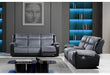 U5914/U5915 GREY/BLACK REC SOFA/CRLS W/IMMERSIVE SOUND & BLUE LED - Pay Less Furniture (NJ)