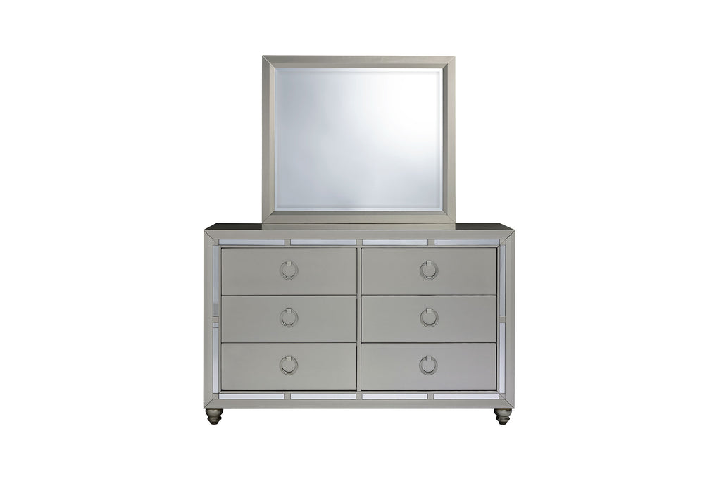 RILEY SILVER MIRROR - Pay Less Furniture (NJ)