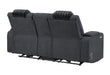U8000 BLACK PWR CONSOLE REC LOVESEAT W/PHR, LED AND SPEAKER - Pay Less Furniture (NJ)