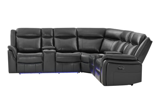 UM02 BLACK SECTIONAL - Pay Less Furniture (NJ)