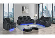 U8000 BLACK PWR REC SOFA/PWR CON REC LOVESEAT/PWR RECLINER W/PHR - Pay Less Furniture (NJ)