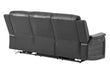 U8879 BLANCHE CHARCOAL PWR REC SOFA W/LED & GLOBAL SURROUND SYSTEM - Pay Less Furniture (NJ)