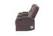 U8000 BROWN PWR CONSOLE REC LOVESEAT W/PHR, LED AND SPEAKER - Pay Less Furniture (NJ)