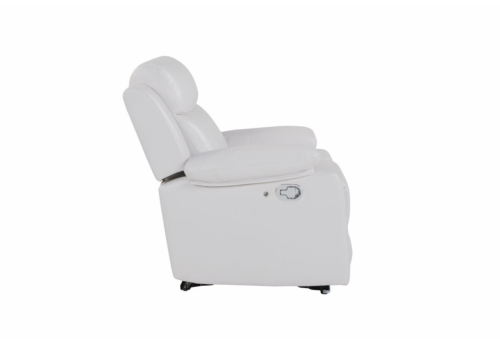 U6026 BLANCHE WHITE GLIDER RECLINER WITH LED - Pay Less Furniture (NJ)