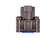 U8000 BROWN POWER RECLINER W/ POWER HEADREST & LED LIGHT - Pay Less Furniture (NJ)