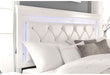 POMPEI METALLIC WHITE QUEEN BED GROUP WITH LED - Pay Less Furniture (NJ)