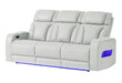 U8611 BLANCHE SILVER PWR REC SOFA WITH PHR AND LED - Pay Less Furniture (NJ)