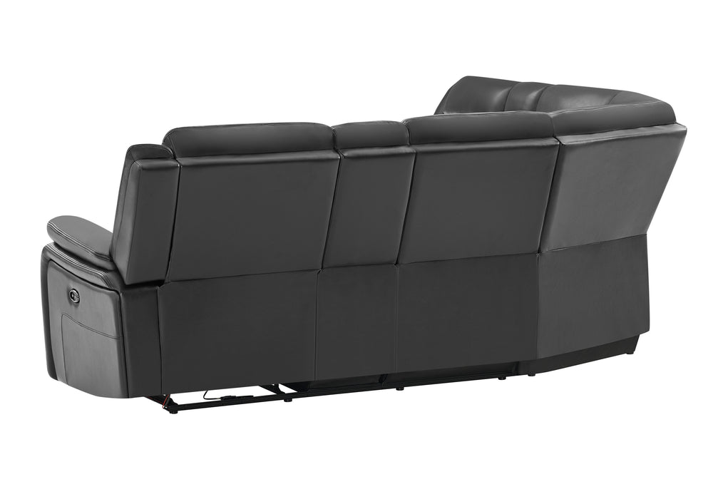 UM02 BLACK SECTIONAL - Pay Less Furniture (NJ)