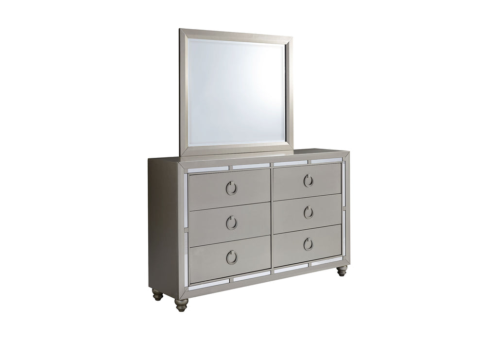 RILEY SILVER MIRROR - Pay Less Furniture (NJ)