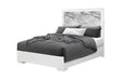 NAOMI SILVER MARBLE QUEEN BED WITH LED - Pay Less Furniture (NJ)