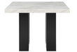 D04 WHITE BAR TABLE AND 6 D04 BLACK BAR STOOL - Pay Less Furniture (NJ)