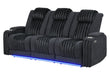 U8000 BLACK PWR REC SOFA W/PHR, DDT, READING LIGHT & LED LIGHT - Pay Less Furniture (NJ)
