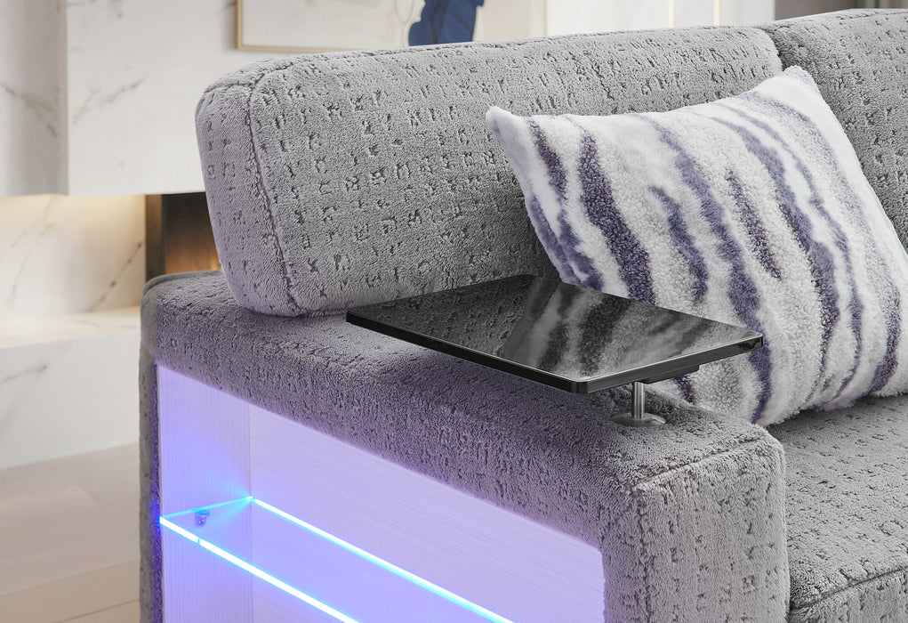 U0214 GREY SOFA BED - Pay Less Furniture (NJ)