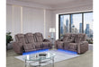 U8000 BROWN PWR REC SOFA/PWR CONSOLE REC LOVESEAT W/PHR - Pay Less Furniture (NJ)