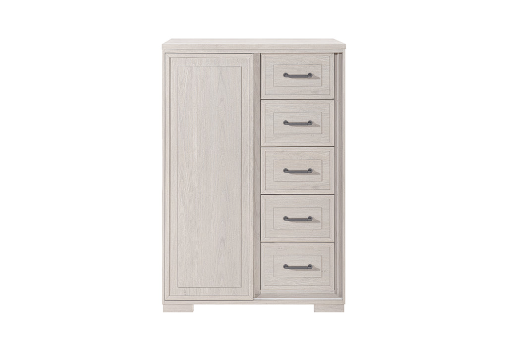 CLARA BEIGE SLIDING DOOR CHEST - Pay Less Furniture (NJ)