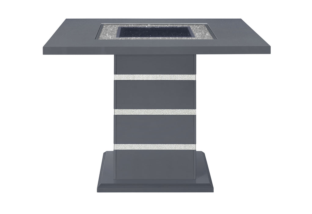 MONACO DARK GREY BAR TABLE AND 8 MONACO DARK GREY BAR STOOLS - Pay Less Furniture (NJ)