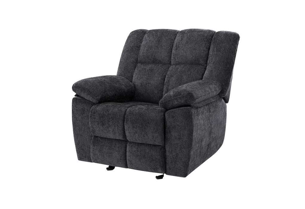 U6000 BLACK GLIDER RECLINER - Pay Less Furniture (NJ)