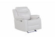 U6026 BLANCHE WHITE GLIDER RECLINER WITH LED - Pay Less Furniture (NJ)