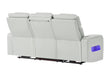 U8611 BLANCHE SILVER PWR REC SOFA WITH PHR AND LED - Pay Less Furniture (NJ)