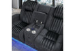 U8000 BLACK PWR REC SOFA/PWR CONSOLE REC LOVESEAT W/PHR - Pay Less Furniture (NJ)