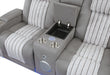 U8000 GREY PWR REC SOFA/PWR CONSOLE REC LOVESEAT W/PHR - Pay Less Furniture (NJ)